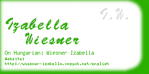 izabella wiesner business card